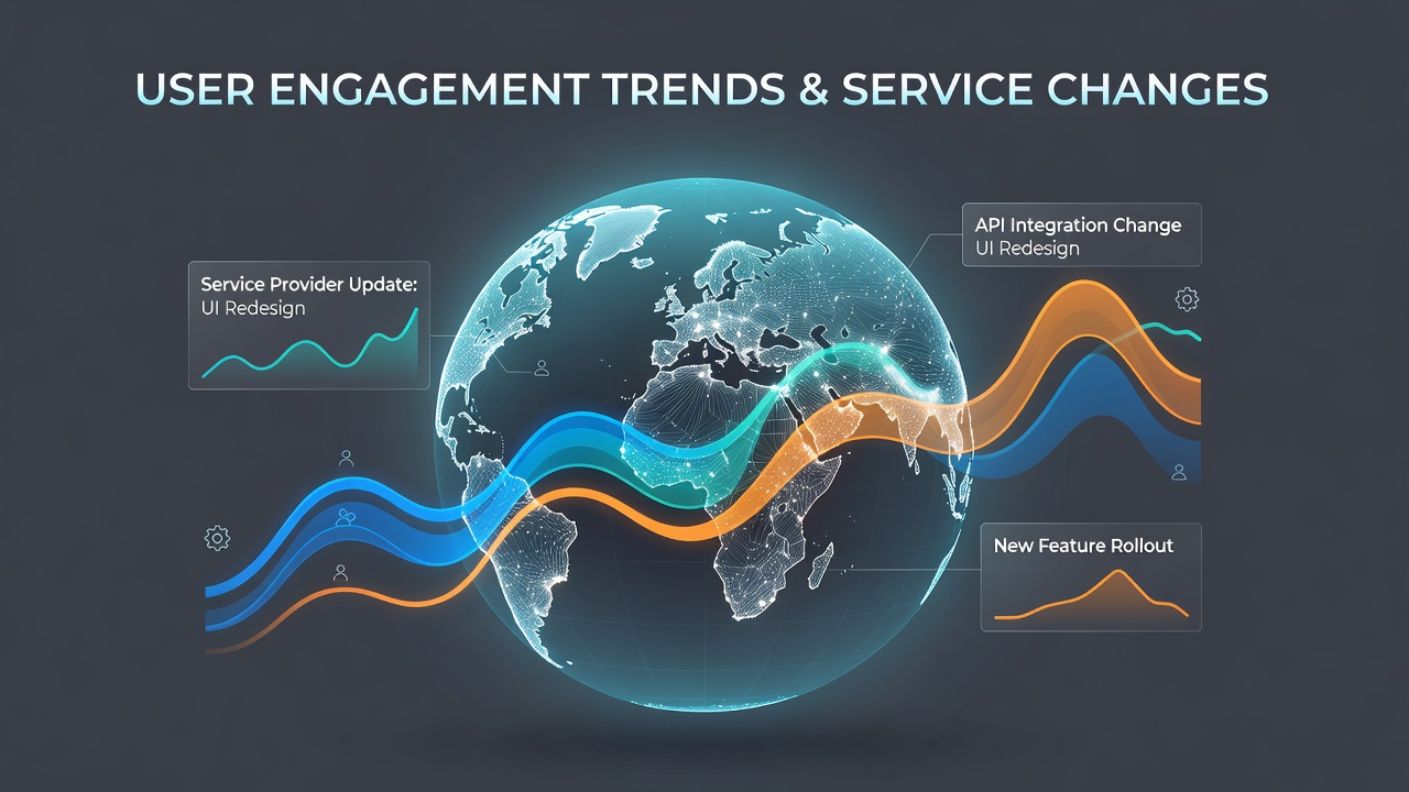 Mapping User Engagement Trends in Response to Service Provider Changes Within Specialized Branding Applications