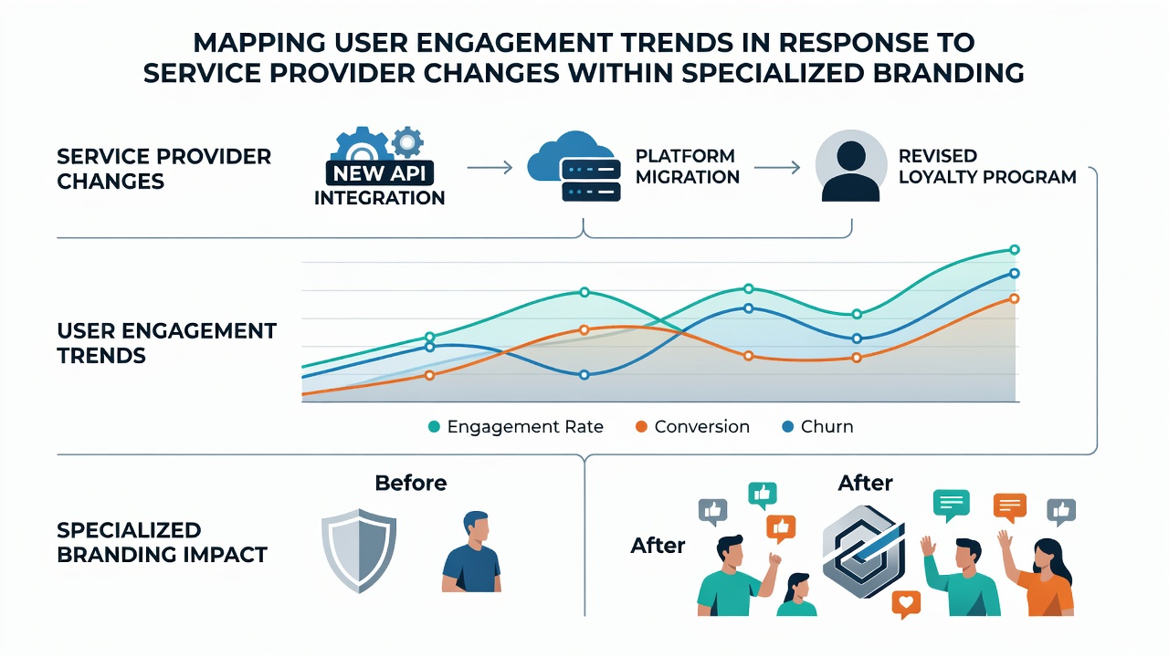 Dashboard screenshot showing real-time engagement analytics for branding application users